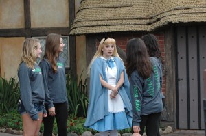 Hanging with the cheerleaders