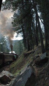 brown smoke going uphill