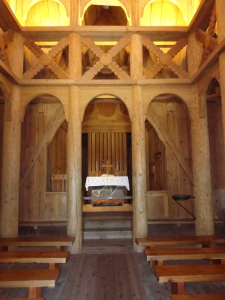 inside facing altar