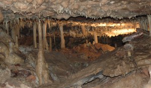 stalactites, stalagmites and colums
