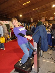 Donna working off lunch!